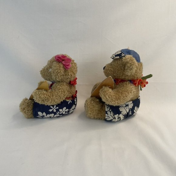 Vtg Hawaiian Collectibles Keikiokekai/Haunani Surfer Boy Girl 7" Plush w/Boards - Picture 4 of 10